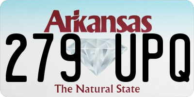 AR license plate 279UPQ
