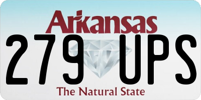 AR license plate 279UPS