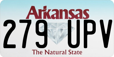AR license plate 279UPV