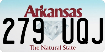 AR license plate 279UQJ