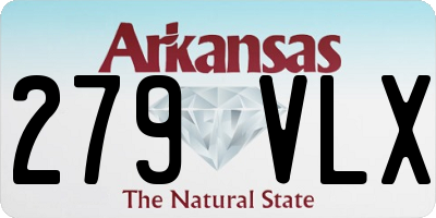 AR license plate 279VLX