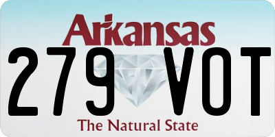 AR license plate 279VOT