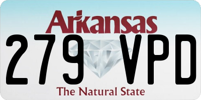 AR license plate 279VPD