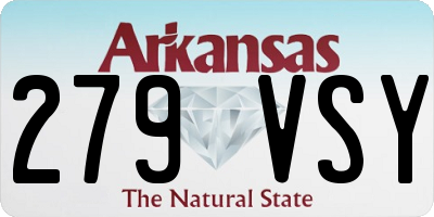 AR license plate 279VSY