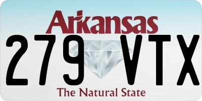 AR license plate 279VTX