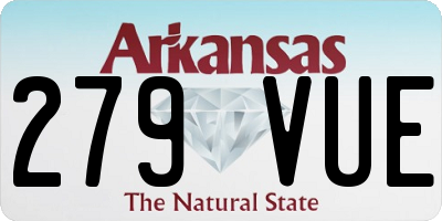 AR license plate 279VUE