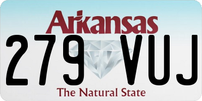 AR license plate 279VUJ