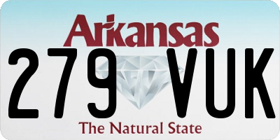 AR license plate 279VUK