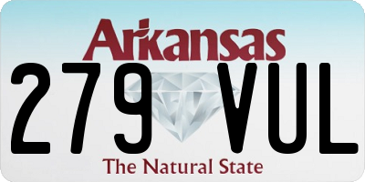 AR license plate 279VUL