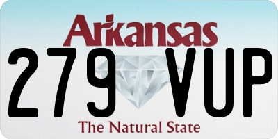 AR license plate 279VUP