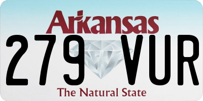 AR license plate 279VUR