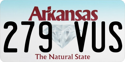 AR license plate 279VUS