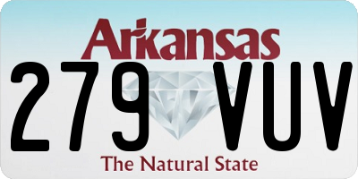 AR license plate 279VUV