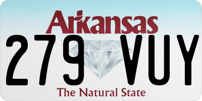 AR license plate 279VUY