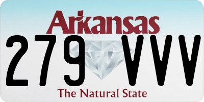 AR license plate 279VVV