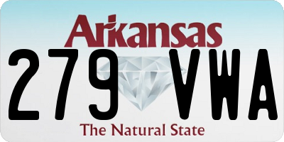 AR license plate 279VWA