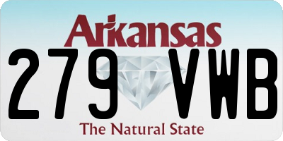 AR license plate 279VWB