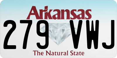 AR license plate 279VWJ