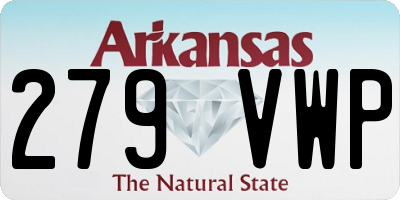 AR license plate 279VWP