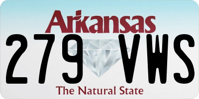 AR license plate 279VWS