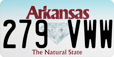 AR license plate 279VWW