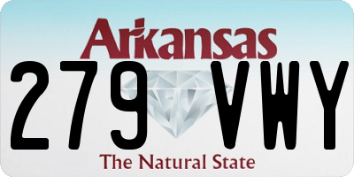 AR license plate 279VWY