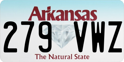 AR license plate 279VWZ