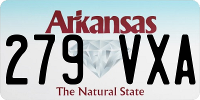 AR license plate 279VXA