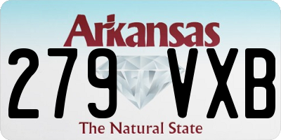 AR license plate 279VXB
