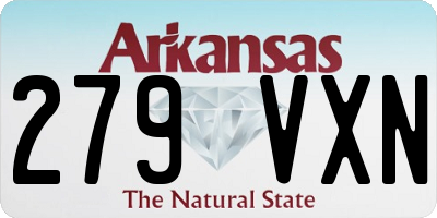 AR license plate 279VXN