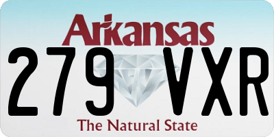 AR license plate 279VXR