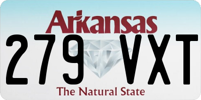 AR license plate 279VXT