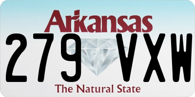 AR license plate 279VXW