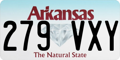AR license plate 279VXY