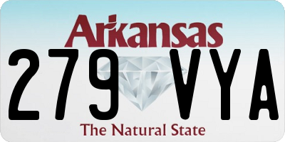 AR license plate 279VYA