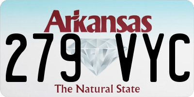 AR license plate 279VYC