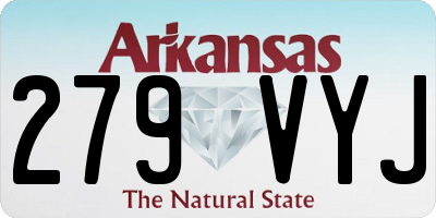 AR license plate 279VYJ