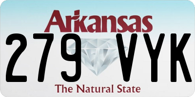 AR license plate 279VYK