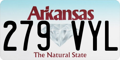 AR license plate 279VYL