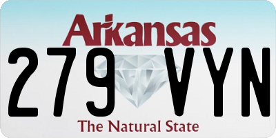 AR license plate 279VYN