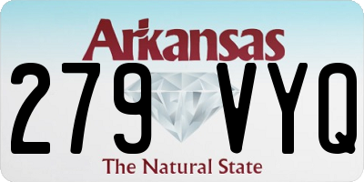 AR license plate 279VYQ