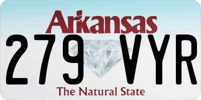AR license plate 279VYR