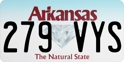 AR license plate 279VYS