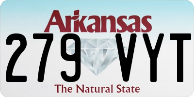 AR license plate 279VYT
