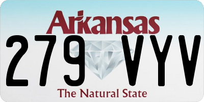 AR license plate 279VYV
