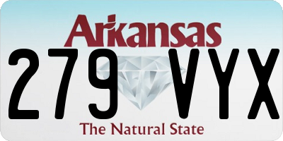 AR license plate 279VYX