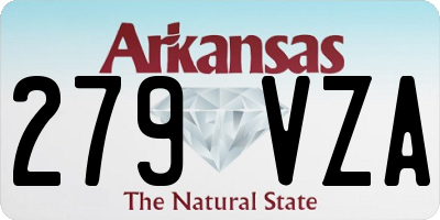 AR license plate 279VZA