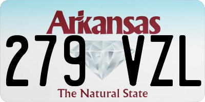 AR license plate 279VZL