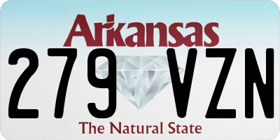 AR license plate 279VZN