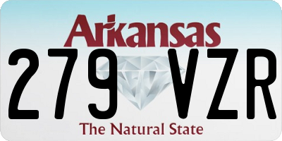 AR license plate 279VZR
